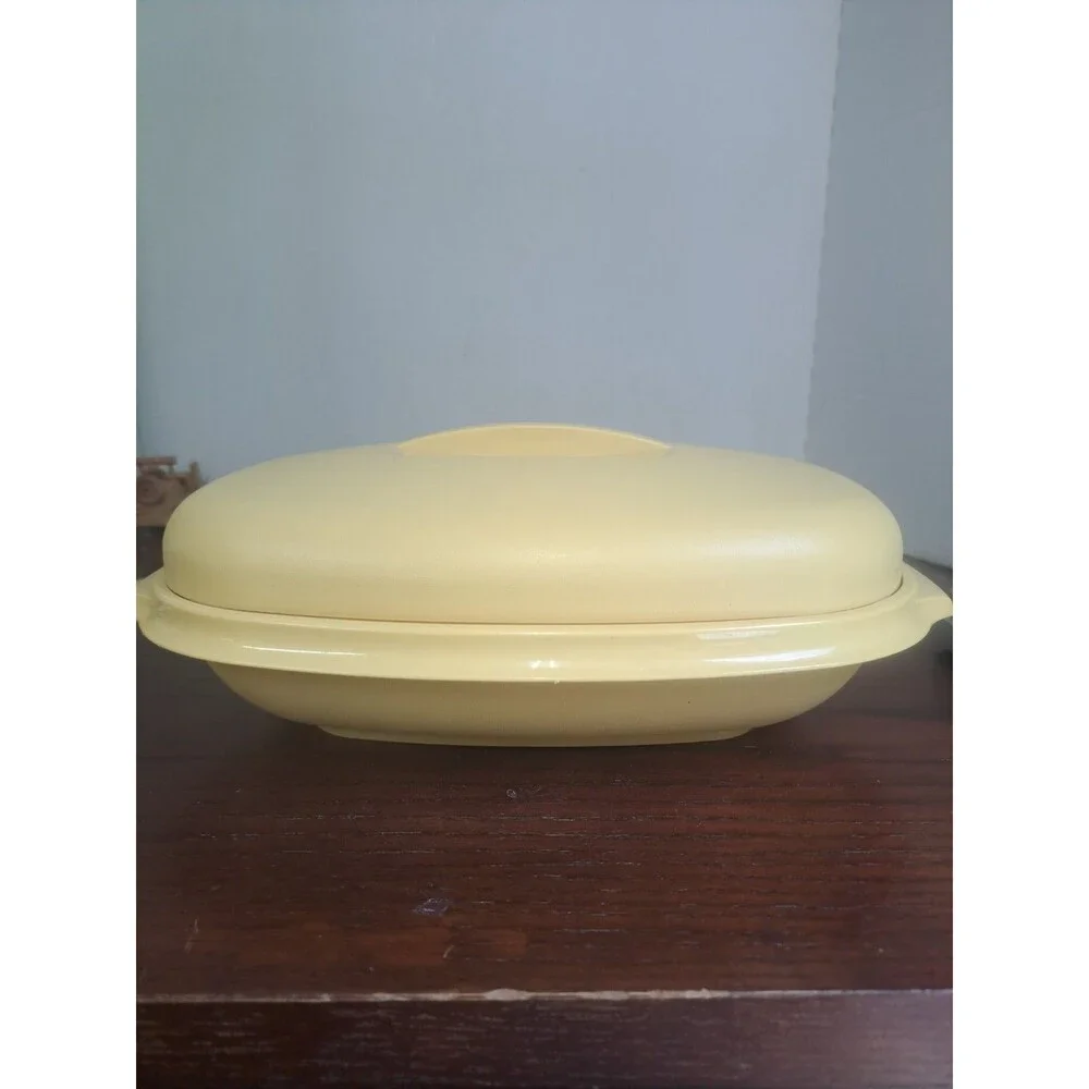 Vtg 1970s Tupperware 3peice Vegetable/Rice Steamer Set Harvest Gold 1273-5